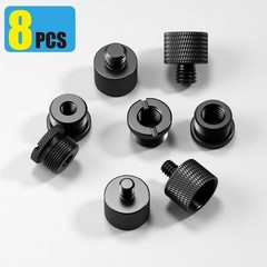 8 Pack Mic Stand Adapter 5/8 Female to 3/8 Male and 3/8 Female to 5/8 Male, 5…