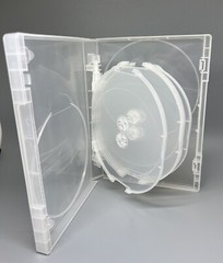 10 TOP QUALITY 25MM 8-DISC DVD CASE, SUPER CLEAR, CLIP, VIVA25MM08-CLR