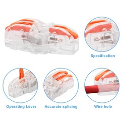 Litoexpe 10 Pcs 1 in 3 Out Mini Electrical Wire Connectors, Nylon Compact Spl…