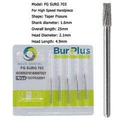 Wave Dental Burs Carbide Surgical High Speed FG SURG 557 558 701 702 703 Prima