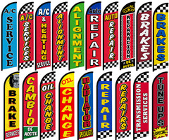Mechanic Windless Swooper Full Curve Flag Automotive Mechanic Services