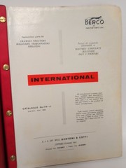 1967 Berco Allis-Chalmers Replacement Parts for Crawler Tractors Manual