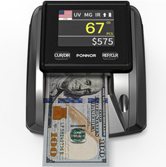Comprobador de billetes con pantalla digital 3″ para USD EUR CAD MXN