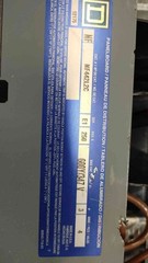 Square D 250 Amp 480V 3PH Panel W/ 100A 30A 20A EDB Bolt-On Breakers & Door