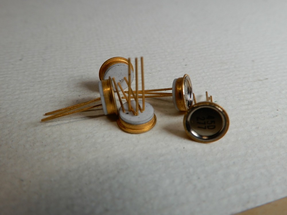 Western Electric 45D Transistors Gold Plated NPN Silicon Planar Qty 5 NOS