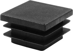 8 Pack 1-1/4″ Square Plastic Plugs, Black Tubing End Caps Plugs Insert for Squar