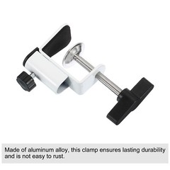 2Pcs 0.49″ Hole Dia. Universal C-Clamp Desk Clamp for Table Lamp Mic Arm White