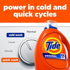 Tide Laundry Detergent Liquid, Original Scent, 64 80 Fl Oz (Pack of 1), white