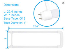 20pcs U Bend LED Tube Light T8 15W G3 1900 Lumens Direct or Ballast Bypass UL
