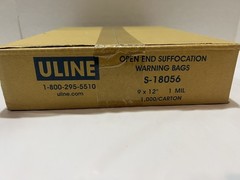 1,000 ULINE Open End Suffocation Warning Bags – 1 Mil, 9 x 12″ S-18056