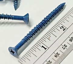 Lot (75) 3-1/4″ X 3/16″ Hillman Flat-Head Phillips Tapper Concrete Screw Anchor
