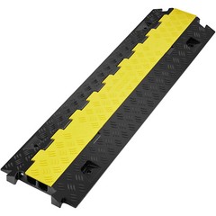 VEVOR 2Channel Speed Bump Cable Protector Ramp 1T Load TPU Wire Cable Cord Guard