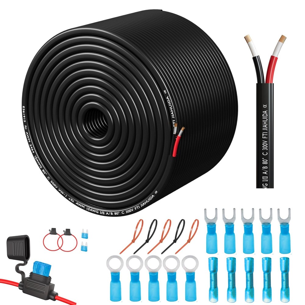18 Gauge Wire 2 Core Conductor Duplex Marine Grade Dual Twin 18AWG Electrical Ca