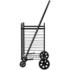 Uimoso Shopping Cart Folding Grocery Utility Cart with Swivel Wheels 90 LBS