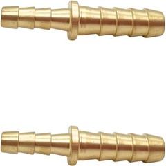 2 PCS Brass Reducer 1/4″ to 3/16″ Barb Hose ID Splicer Barbed Fitting, Hex Un…
