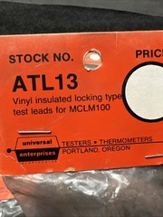 NEW LOT OF 5 ATL13 Vinyl insulated locking type test leads for MCLM100 32″