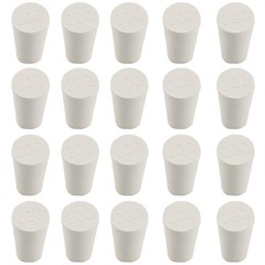 20 Pcs White Solid Rubber Stoppers Tapered Lab Plugs, Dia. 13mm x Dia. 8mm – …