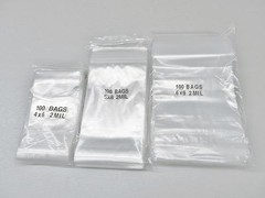 300 Bags 2mil Clear Assortment 3 Large Sizes 4×6 5×8 6×9 Reclosable 100 @ Size