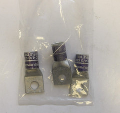 BURNDY P/N: YA26-L4 COMPRESSION LUG ONE HOLE N200 4/0 PURPLE DIE 15 LOT OF 3