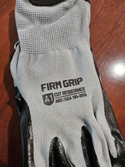 1 Pair Firm Grip Large Nitrile Coated Latex Free Work Gloves A1 Cut Resistance