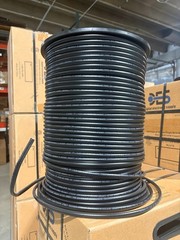 1000ft RG6 Quad Shield Coaxial Cable 75 Ohm Solid Copper 18AWG Black DES Bulk Sp