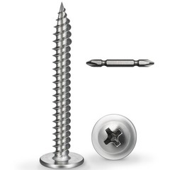 BNUOK #8 x 1-1/2 Inch Wood Screws Phillips 8 x 1-1/2″, Silver 0.5lb Box