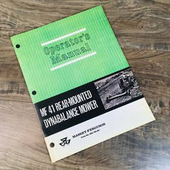 Massey Ferguson 41 Rear-Mounted Sickle Bar Mower Parts Operators Manual Service