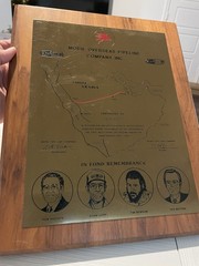 Exxon Mobile Overseas Pipeline Company Plaque Saudi Arabia 1980 – 1983 (named)