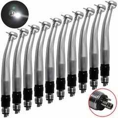 10 Dental LED E-generator 3 Water Spray Handpiece & 4-Hole Quick Coupler fit NSK