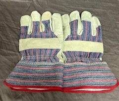 WORK GLOVES, LEATHER, 1 PACK OF 12 PAIRS, SIZE SMALL, NEW OLD STOCK