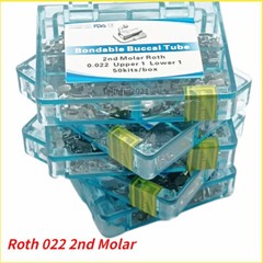 50Sets Dental Orthodontic Buccal Tube 1st 2nd Molar Tube Roth MBT 022/018 Mesh