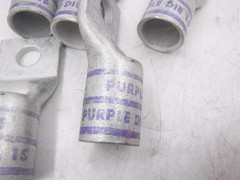 5 Pack Burndy 3/8″Stud 1 Hole 4/0 Flex Cu Compression Standard Barrel Lugs
