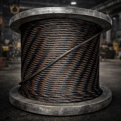 3/8″ Bulk Steel Wire Rope 1,000 FT 6×19 EIPS Crane Winch Rigging Zipline Premium