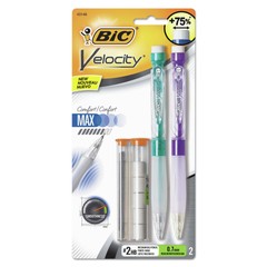 BIC MPMX7P21BK 0.7 mm HB (#2) Pencil – Black Lead/Assorted Barrel (2/PK) New