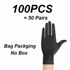 10/20/50/100PCS Black Nitrile Disposable Gloves Disposable Cleaning Hairdressing