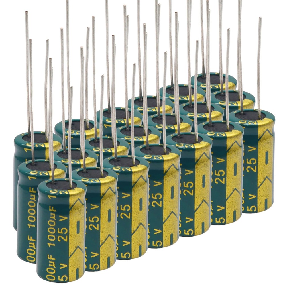 PHITUODA 20Pcs 25V 1000uF Capacitor 10x20MM Aluminum Electrolytic Capacitors…