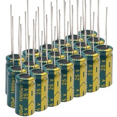 PHITUODA 20Pcs 25V 1000uF Capacitor 10x20MM Aluminum Electrolytic Capacitors…