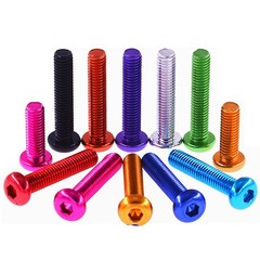 M3.5 Aluminium Alloy Colourful Button Head Bolts Allen Key Hex Socket Screws