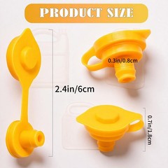 5PCS Yellow Ventilation Caps For Gas Cans 8mm Universal Fuel Jug Replacement