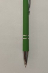 10ct Misprint/Overstock Lot Alpha Metal Soft Touch Stylus Click Pens KELLY GREEN