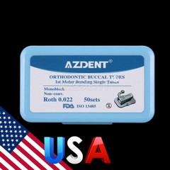 AZDENT Dental Orthodontic 1st Molar Bondable Mono Roth 0.022 Buccal Tubes N-Conv