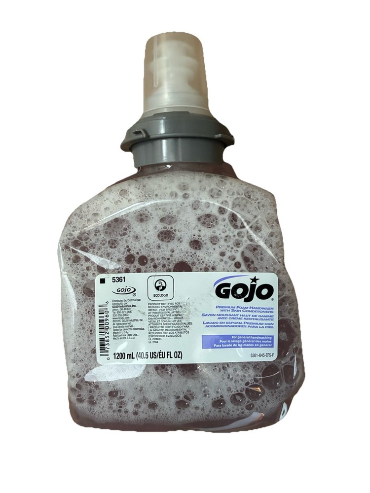 GOJO TFX Luxury Foam Hand Wash, Fresh Scent 1200mL Carton 5361