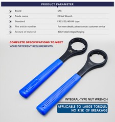 US Stock ER25 Nut Wrench ER-25 Spanner CNC Collet Chuck ER Nut Spanner ER25