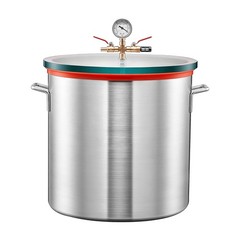 Uimoso 15 Gal Aluminum Vacuum Chamber with Tempered Glass Lid for Degassing