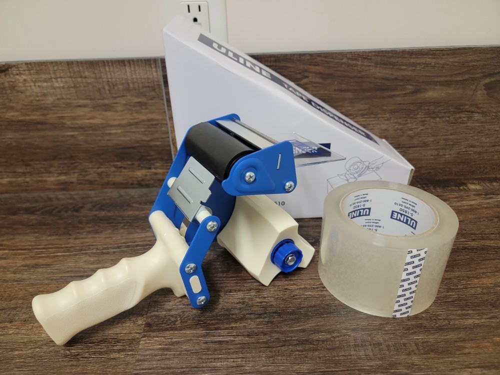 Uline H-596 Industrial Side Loader Handheld 3″ Tape Dispenser + Roll of Tape