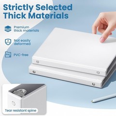 1/2 Inch Binders 3 Ring 10 Pack Bulk, Pvc-Free Clear View Half Inch Binders (Fit