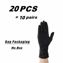 20/50/100PCS Black Nitrile Gloves Disposable Thickened Durable Household Cleanin