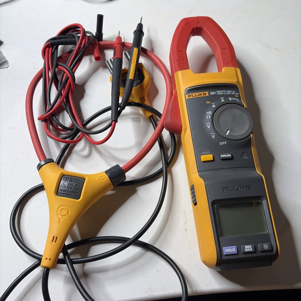 FLUKE 381 REMOTE DISPLAY TRUE RMS CLAMP METER w/ iFLEX 1000A AC/DC COMPLETE