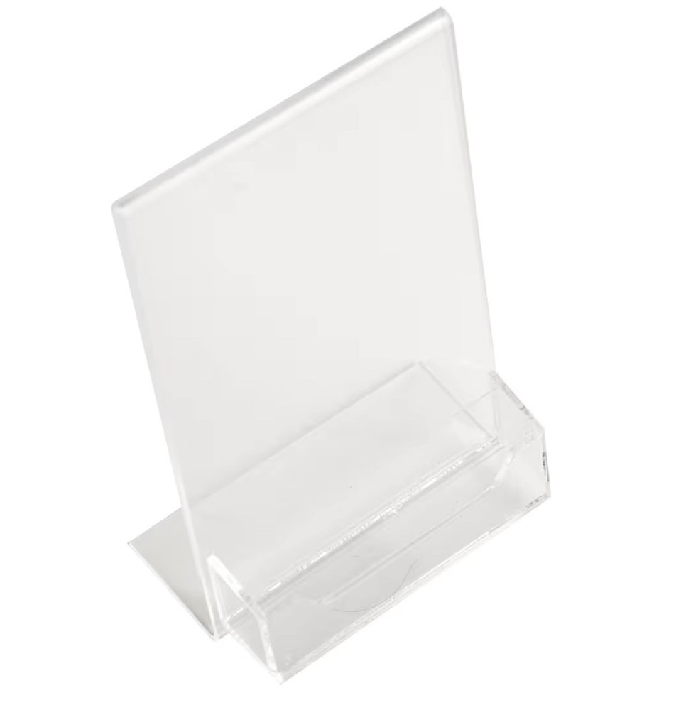 Dazzling Displays 10 Acrylic 6″ x 4″ Slanted Sign Holders