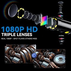 SALE! Endoscope 2-Way 360° Inspection Camera Articulating Borescope Semi Rigid